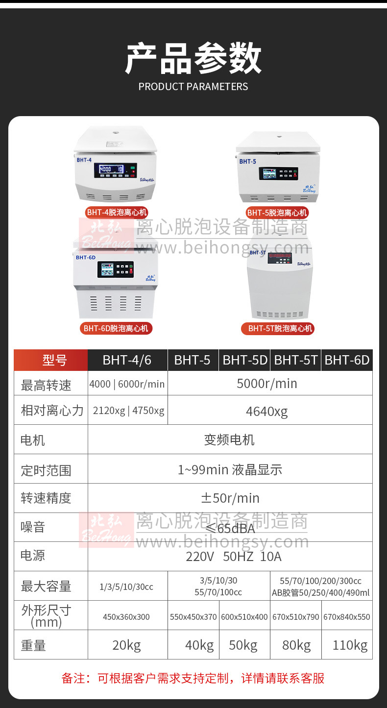 BHT-5离心脱泡机容量55cc(图2)